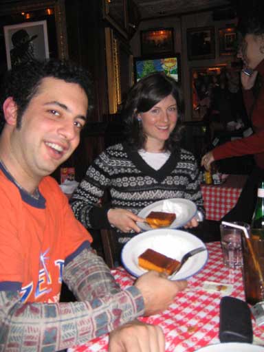 dave and nicole and pumpkin cake