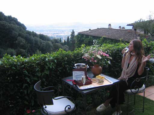 elina on our patio